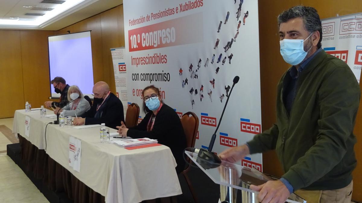 Ramn Sarmiento, SGeneral de CCOO-Galicia, interviniendo